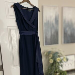 Tahari Navy Blue Jumpsuit